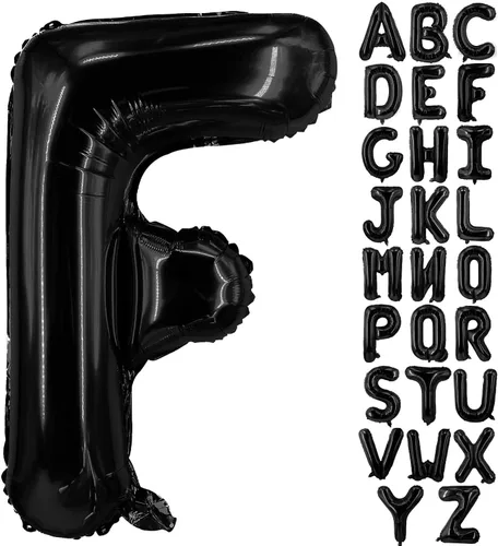 Vista 16 de Lovoir Globos grandes de 40 pulgadas con letras B negras de gran tamaño, globo de helio de aluminio de Mylar para decoración de fiesta
