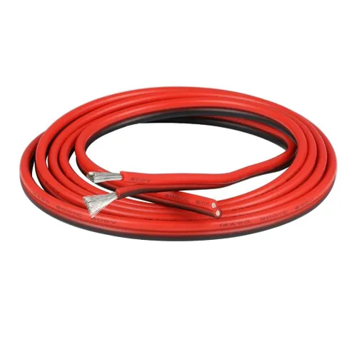 Vista 9 de BNTECHGO Cable de silicona paralelo flexible de calibre 14, 2 conductores, rojo y negro, alta resistencia, 200 grados C 600 V para cable de Alambre