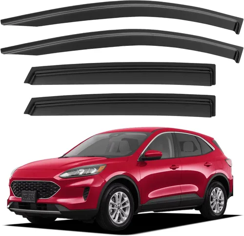 Vista 176 de YQAUTEC - Viseras para ventana, protectores contra la lluvia, compatibles con Subaru WRX 2015-2021, deflectores de viento para ventanas, viseras