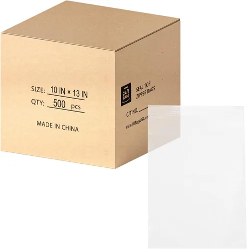 Vista 19 de Bolsas de plástico de polietileno transparentes con cierre de cremallera resellable de 6" x 9" (1000 bolsas) de 2 mil
