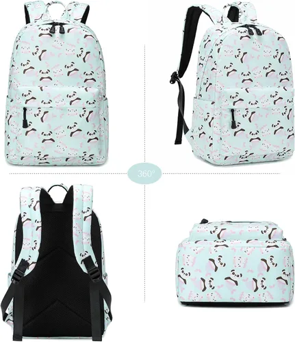 Vista 3 de Ecodudo - Morral ligero para niños y niñas, lindas mochilas escolares con lonchera