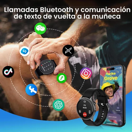 Vista 8 de AI Chatgpt, reloj inteligente para hombre, reloj traductor, rastreador de actividad física con monitor de frecuencia cardíaca y sueño