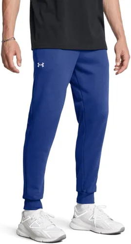 Vista 6 de Under Armour Rival - Pantalones de correr de forro polar para hombre (001) Negro / Blanco