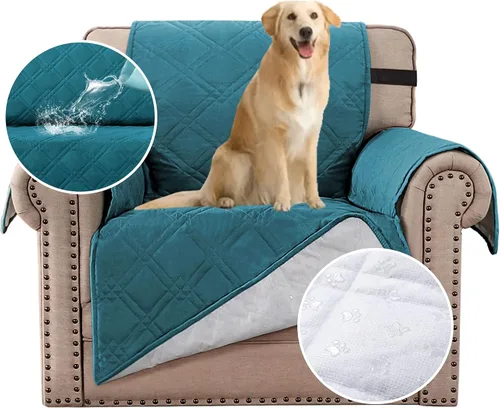 Vista 26 de H.VERSAILTEX Funda de sofá 100% impermeable, lavable, antideslizante, para 3 cojines, protector de muebles para mascotas, fundas de sofá