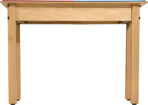 Vista 12 de Contender Time-2-Play - Mesa de madera contrachapada de abedul para niños, color azul y verde, compatible con Lego Montessori con estante para sala