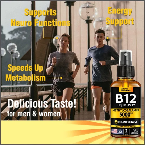 Vista 5 de Paquete de 2 líquidos B12 Spray 5000 mcg - Metilcobalamina Vitamina B12