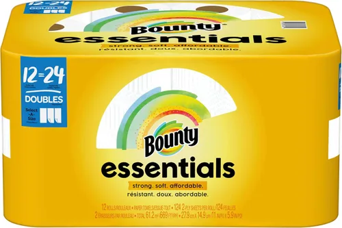 Vista 6 de Bounty 75720 Essentials Select-A-Size - Toallas de papel, 2 capas, 78 hojas/rollo, 12 rollos/cartón, 12 unidades (paquete de 1)