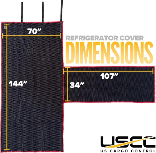 Vista 2 de US Cargo Control Funda acolchada para refrigerador de 70 x 38 pulgadas, fundas acolchadas para refrigerador con correas de , almohadillas acolchadas