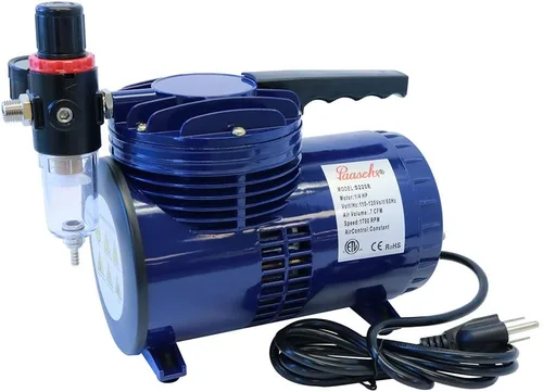 Vista 6 de Paasche D3000R compresor de 1/5 HP con tanque, regulador y trampa de humedad. Regulador, trampa de humedad