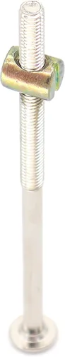 Vista 4 de Tornillos de litera M6 x 3.937 in, pernos de marco de cama IKEA, pernos de cabecera IKEA, tornillo de cama, tuerca de barril M6, pernos de níquel