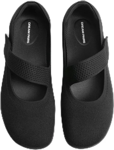 Vista 21 de DREAM PAIRS Zapatos planos Mary Jane de punta ancha para mujer Marrón