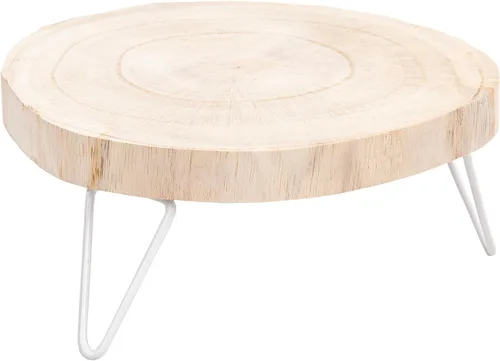 Vista 8 de Creative Co-Op - Pedestal decorativo de madera de Paulownia, negro
