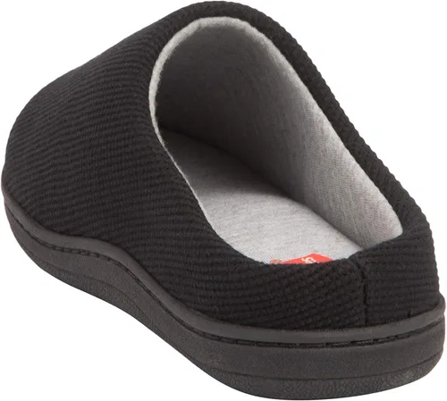 Vista 6 de Hanes Pantuflas tipo zueco de punto gofre suave para mujer con suela para interiores