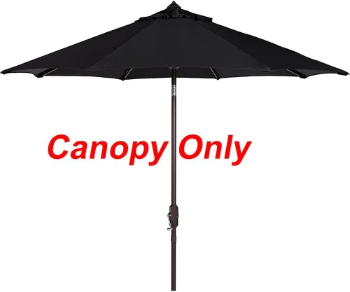 Vista 4 de Toldo de repuesto para sombrilla de patio de 9 pies con 8 varillas, toldo ventilado, resistente a la decoloración, UPF 50+ excelente protección solar