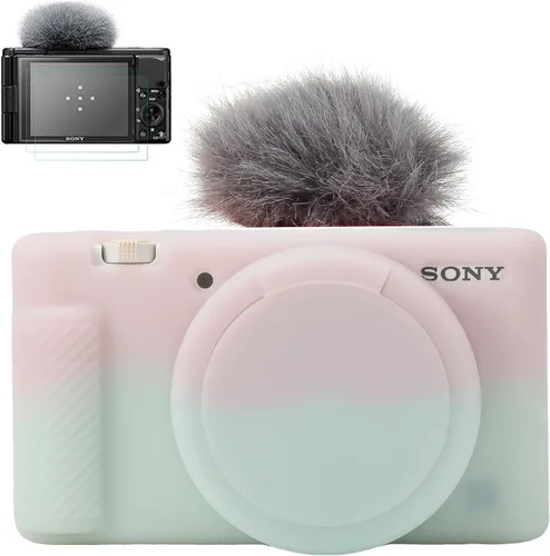 Vista 7 de Pocoukate Funda para cámara Sony ZV-1, ZV1, funda para cámara digital, antiarañazos, ajuste delgado, suave, con protector de pantalla para Sony ZV-1