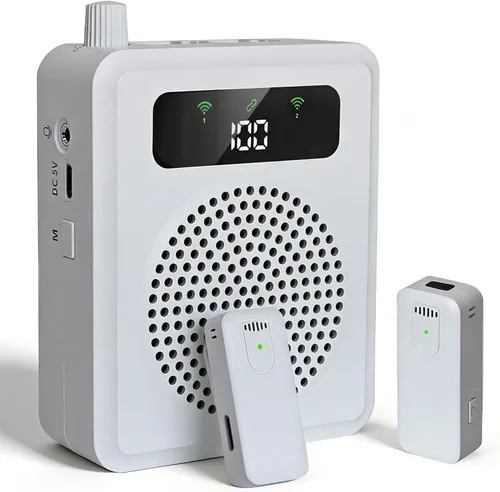 Vista 10 de Amplificador de voz para profesores Micrófono Lavalier portátil y altavoz Personal Voice Amplifier Wireless Microphone Lavalier, Portable Voice