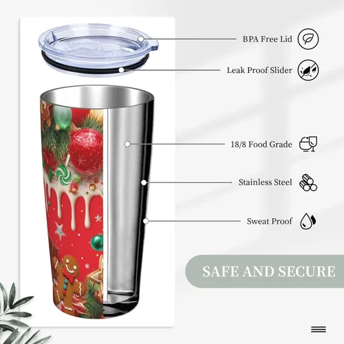 Vista 4 de Vaso de acero inoxidable aislado de 20 onzas con tapas y pajitas de acero inoxidable de doble pared aislada al vacío, taza de café de viaje, tapa a