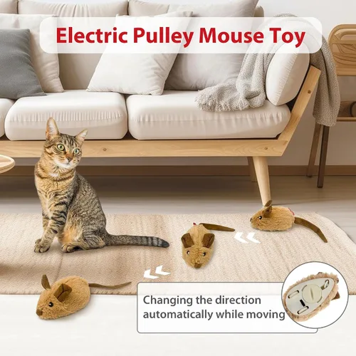 Vista 2 de PETGEEK Gigwi - Juguetes interactivos para gatos de interior, juguete en movimiento para gatos adultos aburridos de interior, juguete electrónico