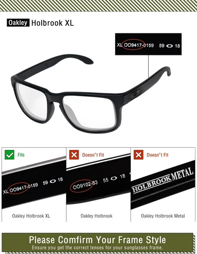 Vista 4 de OSharp Replacement Lenses for Oakley Holbrook XL OO9417-59mm Sunglasses - HD Polarized, Mirrored, UV Protection