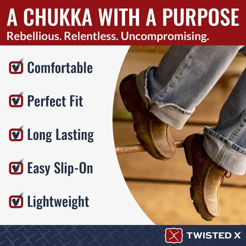 Vista 5 de Twisted X Women's Handcrafted Cowgirl Lace-up Chukka Shoes