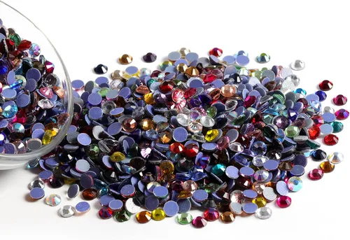 Vista 139 de 6000 PIEZAS Diamantes de Imitación Hotfix a Granel, Diamantes Naranja para Manualidades y Ropa, Diamantes de Imitación para Decoración DIY, SS10