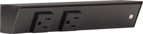 Vista 35 de Task APT Regleta de alimentación en ángulo de 9 pulgadas izquierda, 2 receptáculos, negro