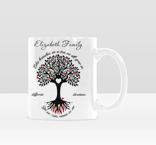 Vista 2 de Taza de reunión familiar personalizada, taza de reunión familiar, regalo la mejor idea, decoración de fiesta de reunión familiar, taza personalizada