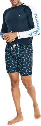 Vista 2 de Nautica Pantalón corto de natación estándar de 8 pulgadas para hombre