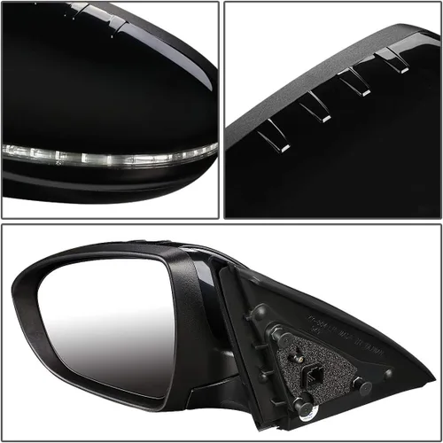 Vista 4 de Auto Dynasty Espejo retrovisor para puerta de visión lateral izquierda, compatible con Kia Optima 11-13