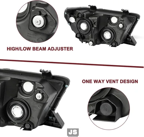 Vista 7 de JSBOYAT Conjunto de faros delanteros para Toyota Tundra 2007 2008 2009 2010 2011 2012 2013 / Reflector ámbar Sequoia 2008-2017 con lente ahumado