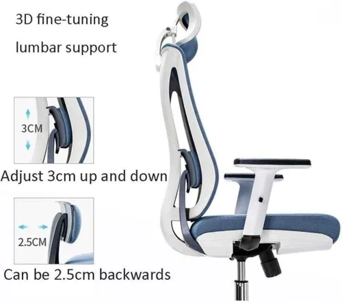 Vista 3 de Silla ergonómica Silla de computadora Silla de oficina de ingeniería para el hogar, cómodo asiento reclinable para juegos Soporte de cintura (negro)