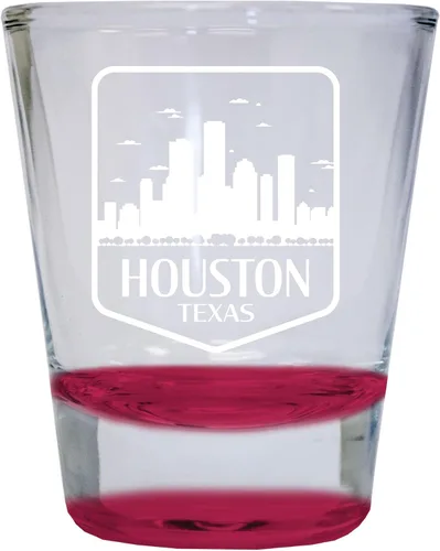 Vista 5 de Blue Ridge Georgia Design C Souvenir - Vaso de chupito redondo de 2 onzas, paquete de 4 unidades, multicolor