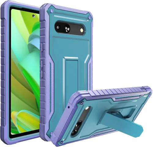 Vista 14 de Funda para Google Pixel 7, protección de grado militar a prueba de golpes con protector de pantalla HD de vidrio templado y soporte compatible