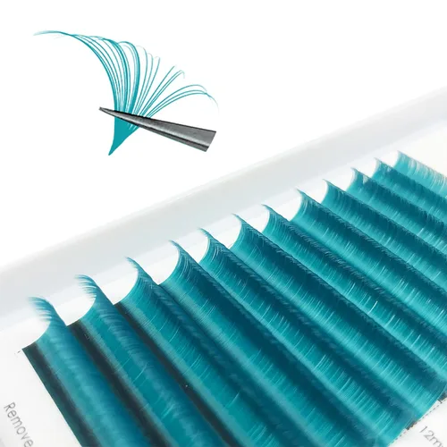 Vista 19 de CoMango Easy Fan - Extensiones de pestañas rizadas C/D de 0.05/0.003 in, pestañas de volumen que florecen automáticamente, color negro mate 2D-20D