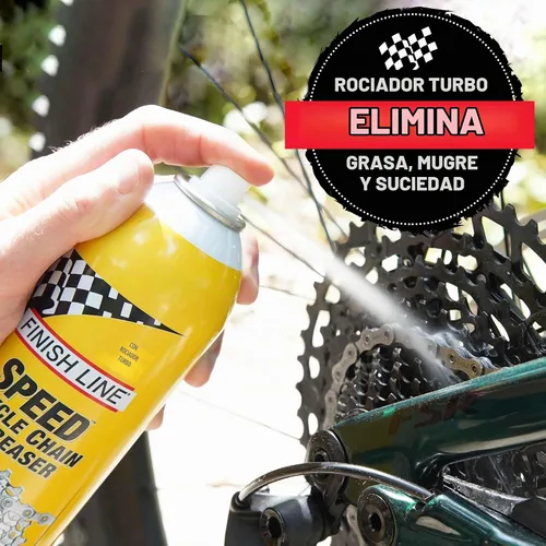 Vista 6 de Finish Line Speed Bike Desengrasante Cadenas de bicicleta Engranajes Frenos de disco 18 fl oz
