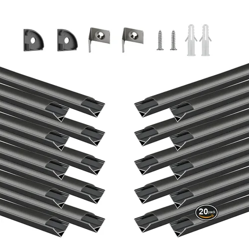 Vista 18 de BTF-LIGHTING - Sistema de canal de aluminio LED de 1.64 pies, paquete de 10 Blanco