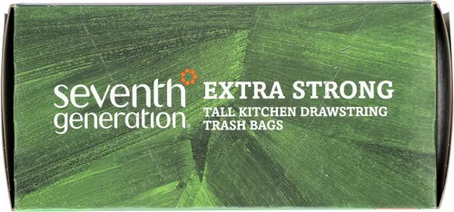Vista 4 de Seventh Generation Bolsas de basura con cordón para cocina, 13 galones, 20 bolsas