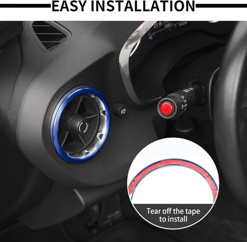 Vista 6 de JWWY para Camaro Anillo de Protección de Salida de Ventilación de Aire de Aire Acondicionado para 2017-2025+ Chevy Camaro Accesorios