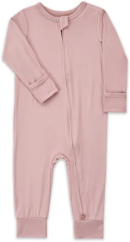 Vista 3 de Aablexema Pijama sin pies con cremallera y mitón, rayón de bambú, pijama de manga larga para bebé