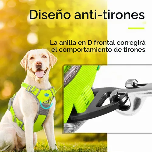 Vista 2 de ThinkPet Juego de arnés deportivo sin tirones, arnés deportivo transpirable con asa, chaleco de seguridad acolchado reflectante para perro