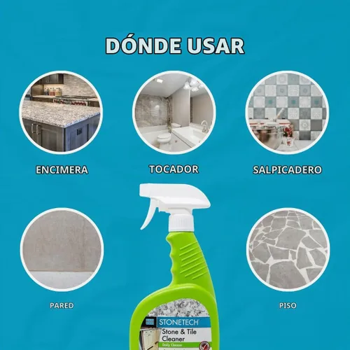 Vista 5 de STONETECH Limpiador de piedra y azulejos, botella de spray de 24 oz (24.0 fl oz)