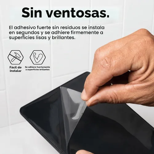 Vista 4 de Soporte de cepillo de dientes de silicona- incluye soporte de maquinilla de afeitar, plato de joyería, impermeable, sin ventosas, reutilizable, se
