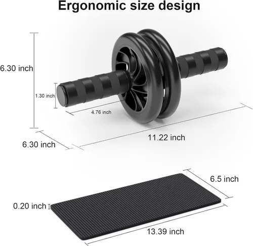 Vista 6 de Rueda Abdominal, Rodillo para Abdominales para Máquina de Ejercicio Abdominal, Equipo de Entrenamiento de Abdominales, Entrenador de Fortalecimiento