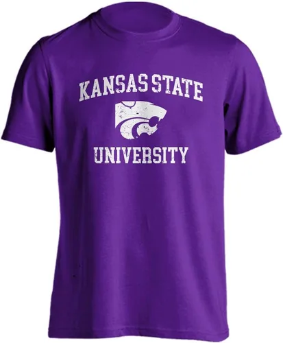 Vista 30 de Sport Your Gear NCAA Camiseta de manga corta retro con licencia oficial de aspecto desgastado para el día del juego, camiseta de espíritu deportivo