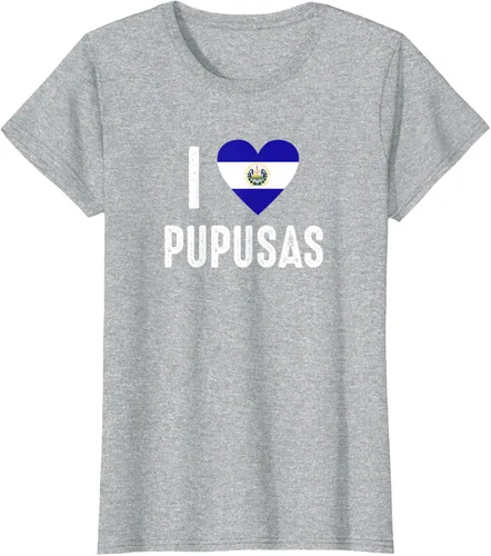 Vista 25 de Camiseta I Love Pupusa from El Salvador