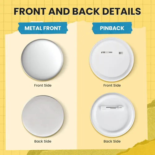 Vista 3 de Nice2Have 200 juegos de piezas de botón Pinback de 1 pulgada (0.984 in) - Suministros para máquina de botones