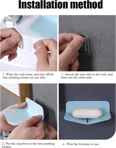 Vista 7 de Jabonera para ducha montado en la pared, jabonera drenante para ducha, protector de jabón para cocina, baño.