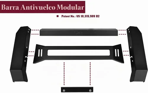Vista 6 de TAC - Barra de toro modular con LED compatible con RAM 1500 2009-2018 RAM 1500 Classic 2019-2023 (excluye Rebel y Warlock), protector de cepillo