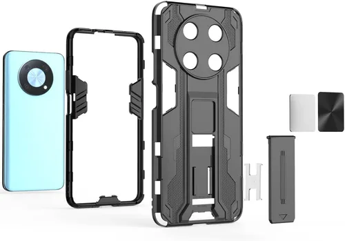 Vista 4 de Pzwoxukhov Funda para Huawei Nova Y90 CTR-LX2 / Enjoy 50 Pro CTR-AL00, funda protectora con función de atracción magnética, color negro
