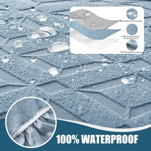 Vista 54 de Gennia Funda Impermeable para Silla Reclinable, Fundas Elásticas para Sofá Reclinable con Bolsillos, Fundas Lavables para Silla Reclinable Lazy Boy